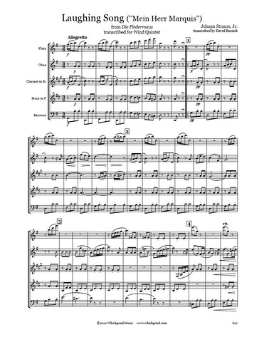 Strauss Laughing Song Wind Quintet