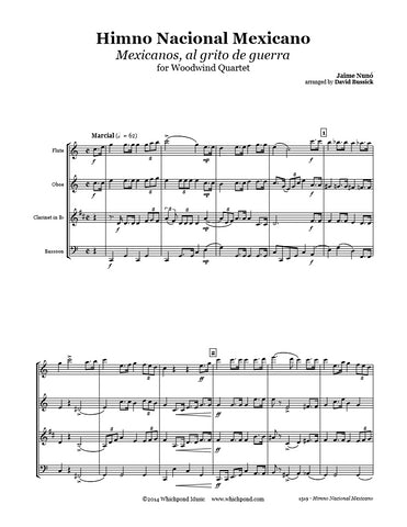Himno Nacional Mexicano Wind Quartet