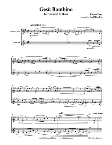 Gesu Bambino Trumpet/Horn Duet