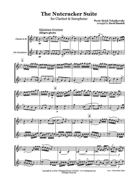 Nutcracker Suite Clarinet/Saxophone Duet