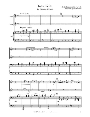 Chaminade Intermede Oboe Duet & Piano