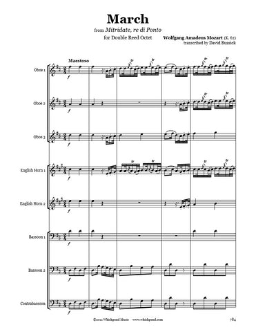 Mozart Mitridate March Double Reed Octet