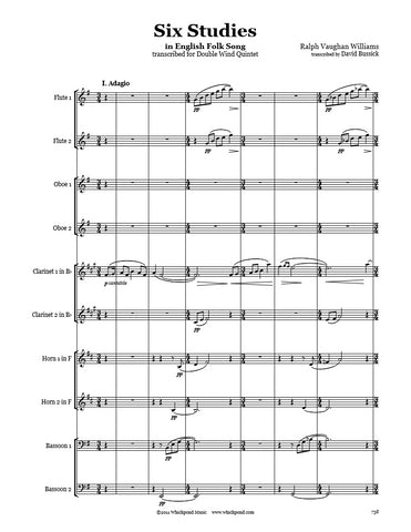 Vaughan Williams 6 Studies Double Wind Quintet