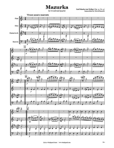 Weber Mazurka Wind Quartet