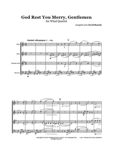 God Rest You Merry Gentlemen Wind Quartet