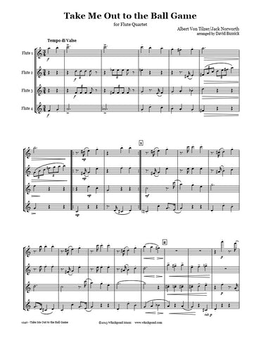 Take Me Out to the Ball Game Flute Quartet