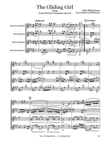 Sousa Gliding Girl Tango Saxophone Quartet