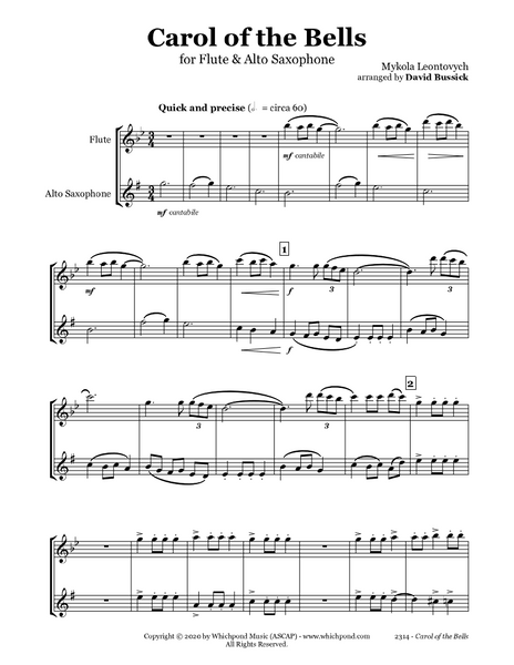 Carol of the Bells Flute/Saxophone Duet