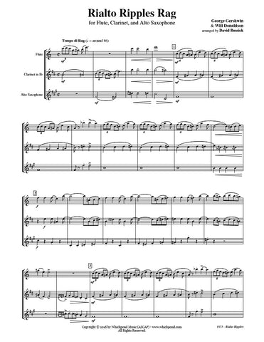 Gershwin Rialto Ripples Rag Flute/Clarinet/Sax Trio