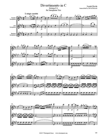 Haydn Divertimento in C Saxophone Trio