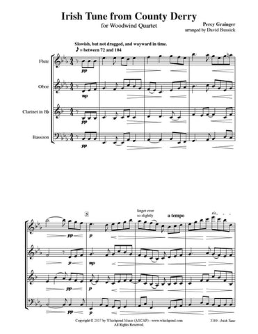 Grainger Irish Tune Wind Quartet