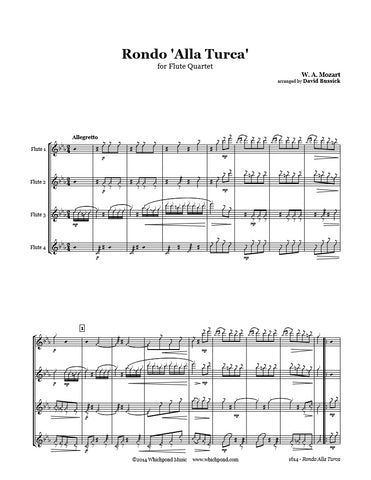 Mozart Turkish March Flute Quartet