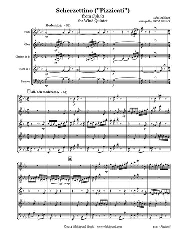 Delibes Pizzicati Scherzettino Wind Quintet