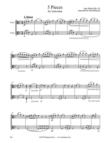 Beach 5 Pieces Viola Duet