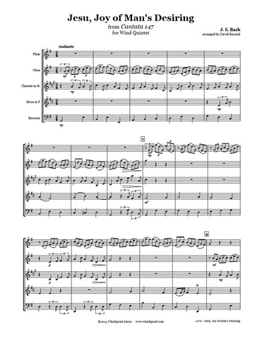 Bach Jesu Joy of Man's Desiring Wind Quintet