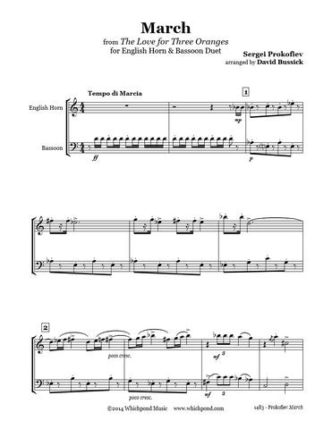 Prokofiev 3 Oranges March English Horn/Bassoon Duet
