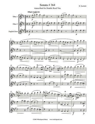 Scarlatti Sonata #364 Oboe/English Horn Trio