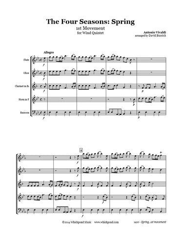 Vivaldi Spring 1st Movement Wind Quintet