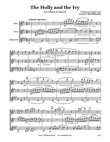 The Holly and The Ivy Flute/Clarinet Trio