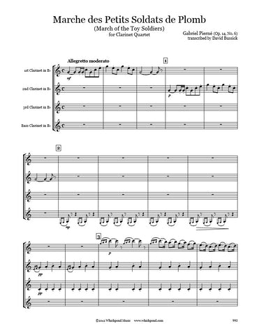 Pierné March of the Toy Soldiers Clarinet Quartet
