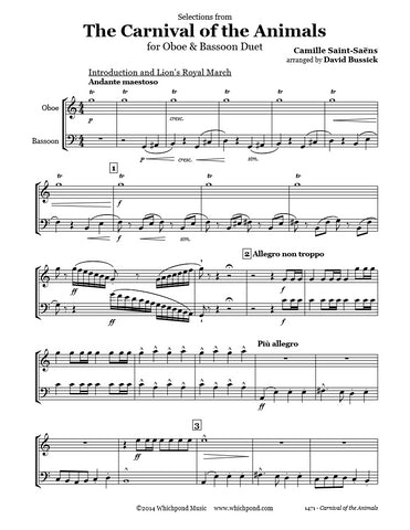 Carnival of the Animals Oboe/Bassoon Duet