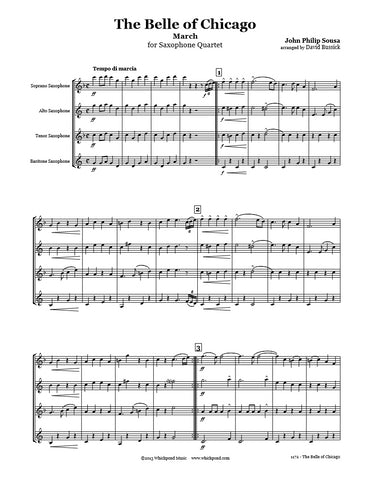 Sousa Belle of Chicago March Saxophone Quartet