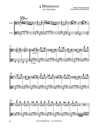 Shostakovich 4 Miniatures Viola Duet