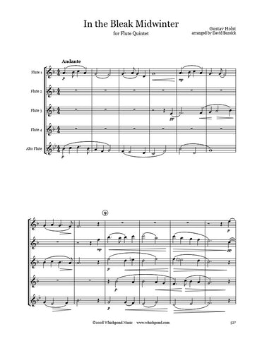 Holst In the Bleak Midwinter Flute Quintet