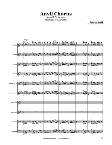 Verdi Anvil Chorus Double Wind Quintet