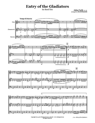 Fučík Entry of the Gladiators Oboe/Clarinet/Bassoon Trio