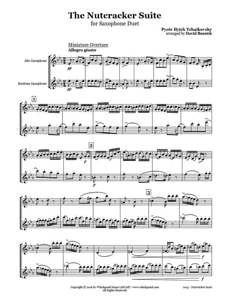 Nutcracker Suite Alto/Baritone Sax Duet