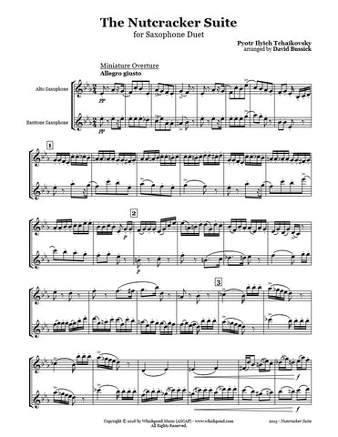 Nutcracker Suite Alto/Baritone Sax Duet