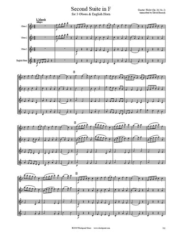 Holst Second Suite Oboe/English Horn Quartet