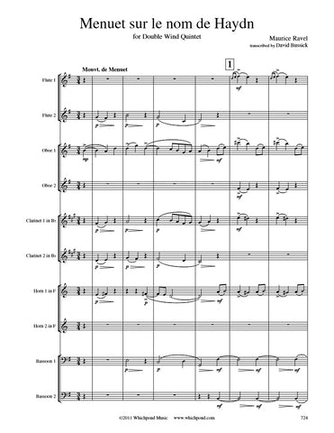 Ravel Menuet Double Wind Quintet