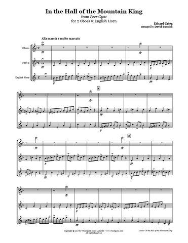 Grieg Mountain King Oboe/English Horn Trio