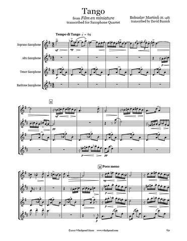 Martinů Tango Saxophone Quartet