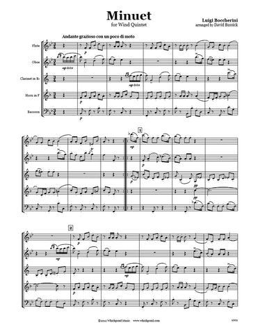 Boccherini Minuet Wind Quintet