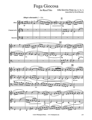 Paine Fuga Giocosa Oboe/Clarinet/Bassoon Trio