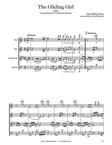 Sousa Gliding Girl Tango Wind Quartet