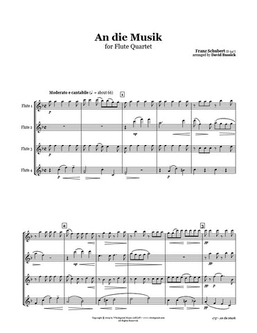 Schubert An die Musik Flute Quartet