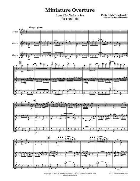 Nutcracker Overture Flute Trio