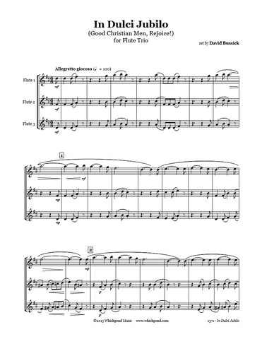 In Dulci Jubilo Flute Trio