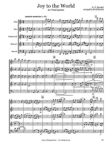 Handel Joy to the World Wind Quintet