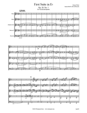 Holst First Suite Wind Quintet