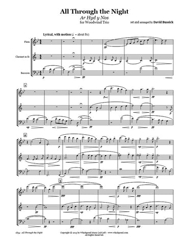 All Through The Night Flute/Clarinet/Bassoon Trio