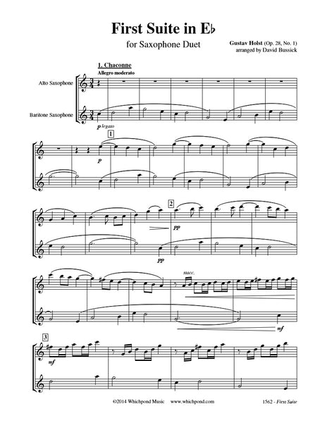 Holst First Suite Alto/Baritone Sax Duet