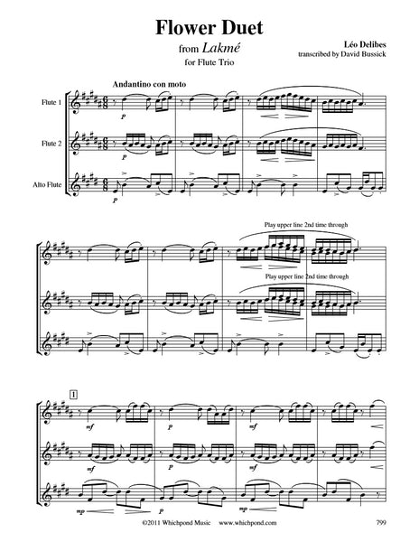 Delibes Flower Duet Flute/Alto Flute Trio