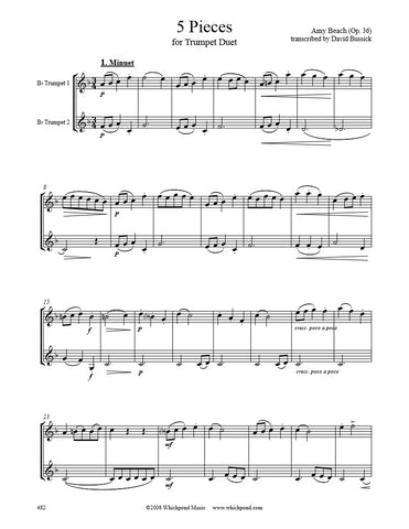 Beach 5 Pieces Trumpet Duet