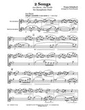 Schubert 2 Songs Alto/Baritone Sax Duet