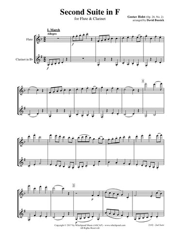 Holst Second Suite Flute/Clarinet Duet